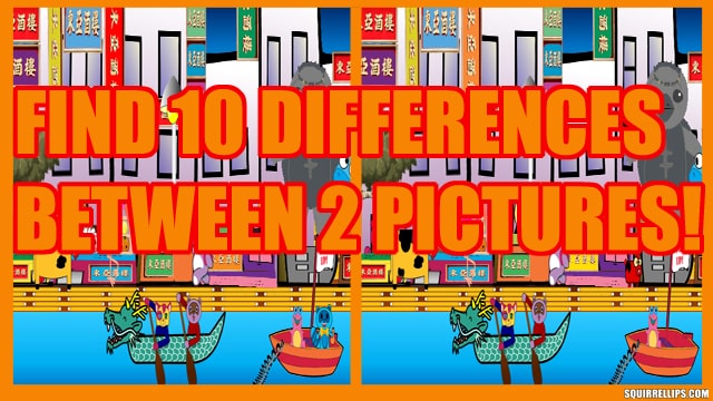 Two side by side cartoon pictures with differences.